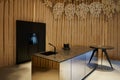 Next 125, Francis Kere installation The Fireplace during Milan Design Week Royalty Free Stock Photo