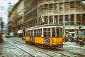 Old yellow tramway