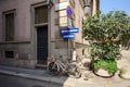 Palazzo Besana on the corner of Degli Omenoni street and Piazza Belgioioso. Milan, Italy