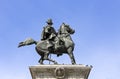 View of Vittorio Emanuele II statue in Duomo Square, Milan, Italy Royalty Free Stock Photo