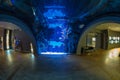 MILAN, ITALY - Aug 1, 2019: People visiting the Acquario Civico di Milano in Sforza Castle XV century - Castello Sforzesco. It is Royalty Free Stock Photo