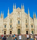 Peopel at Milan Cathedral, Italy Royalty Free Stock Photo