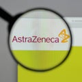 Milan, Italy - August 10, 2017: Astra Zeneca logo on the website Royalty Free Stock Photo