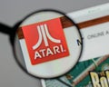 Milan, Italy - August 10, 2017: Atari logo on the website homep