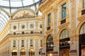 Milan, Italy 20 August 2018: Beautiful Town House Galleria. Royalty Free Stock Photo