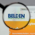 Milan, Italy - August 10, 2017: Belden logo on the website home