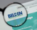 Milan, Italy - August 10, 2017: Belden logo on the website home