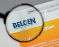 Milan, Italy - August 10, 2017: Belden logo on the website home