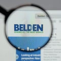 Milan, Italy - August 10, 2017: Belden logo on the website home