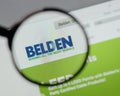 Milan, Italy - August 10, 2017: Belden logo on the website home