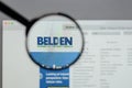 Milan, Italy - August 10, 2017: Belden logo on the website home