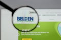 Milan, Italy - August 10, 2017: Belden logo on the website home