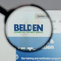 Milan, Italy - August 10, 2017: Belden logo on the website home