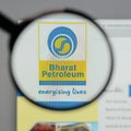 Milan, Italy - August 10, 2017: Bharat Petroleum logo on the web