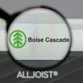 Milan, Italy - August 10, 2017: Boise Cascade logo on the website homepage.