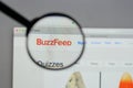 Milan, Italy - August 10, 2017: Buzzfeed logo on the website ho