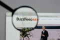 Milan, Italy - August 10, 2017: Buzzfeed logo on the website ho