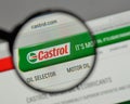 Milan, Italy - August 10, 2017: Castrol logo on the website hom