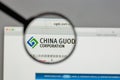 Milan, Italy - August 10, 2017: China Guodian logo on the website homepage.