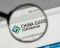 Milan, Italy - August 10, 2017: China Guodian logo on the website homepage.