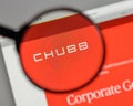 Milan, Italy - August 10, 2017: Chubb logo on the website homep Royalty Free Stock Photo