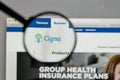 Milan, Italy - August 10, 2017: Cigna logo on the website homep