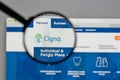 Milan, Italy - August 10, 2017: Cigna logo on the website homep