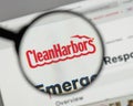 Milan, Italy - August 10, 2017: Clean Harbors logo on the website homepage.