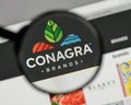 Milan, Italy - August 10, 2017: Conagra Brands logo on the website homepage.