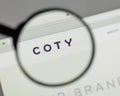 Milan, Italy - August 10, 2017: Coty logo on the website homepa