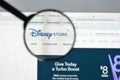 Milan, Italy - August 10, 2017: disneystore.com website homepage