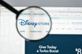 Milan, Italy - August 10, 2017: disneystore.com website homepage Royalty Free Stock Photo