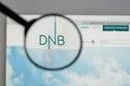 Milan, Italy - August 10, 2017: DNB ASA logo on the website home