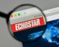 Milan, Italy - August 10, 2017: EchoStar logo on the website ho Royalty Free Stock Photo