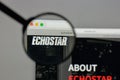 Milan, Italy - August 10, 2017: EchoStar logo on the website ho Royalty Free Stock Photo