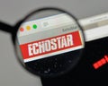 Milan, Italy - August 10, 2017: EchoStar logo on the website ho Royalty Free Stock Photo