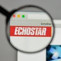 Milan, Italy - August 10, 2017: EchoStar logo on the website ho Royalty Free Stock Photo