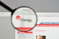 Milan, Italy - August 10, 2017: Entergy logo on the website home Royalty Free Stock Photo