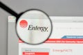 Milan, Italy - August 10, 2017: Entergy logo on the website home Royalty Free Stock Photo