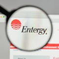 Milan, Italy - August 10, 2017: Entergy logo on the website home Royalty Free Stock Photo