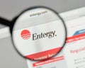 Milan, Italy - August 10, 2017: Entergy logo on the website home Royalty Free Stock Photo