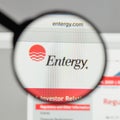 Milan, Italy - August 10, 2017: Entergy logo on the website home Royalty Free Stock Photo