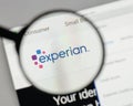 Milan, Italy - August 10, 2017: Experian logo on the website homepage.