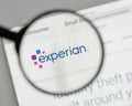 Milan, Italy - August 10, 2017: Experian logo on the website homepage.