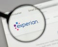 Milan, Italy - August 10, 2017: Experian logo on the website homepage.