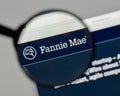 Milan, Italy - August 10, 2017: Fannie Mae logo on the website h Royalty Free Stock Photo