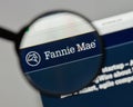 Milan, Italy - August 10, 2017: Fannie Mae logo on the website h Royalty Free Stock Photo