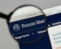 Milan, Italy - August 10, 2017: Fannie Mae logo on the website h Royalty Free Stock Photo