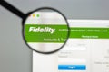 Milan, Italy - August 10, 2017: Fidelity website homepage. Fidel