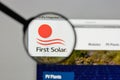 Milan, Italy - August 10, 2017: First Solar logo on the website